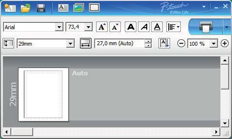 Cum să utilizați P-touch Editor Lite (numai pentru Windows) 3 3 Vizualizarea etichetei Afișaj Funcție Această vizualizare a etichetei este afișată la pornirea software-ului.