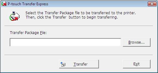 Transferarea șabloanelor cu P-touch Transfer Express (numai pentru Windows) 2Dacă există fie mai multe fișiere pachet de transfer (.