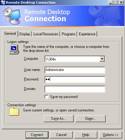 Remote Desktop for Administration asigură accesul la un server de la un alt calculator aflat la distanţă, folosind protocolul Remote Desktop Protocol (RDP).