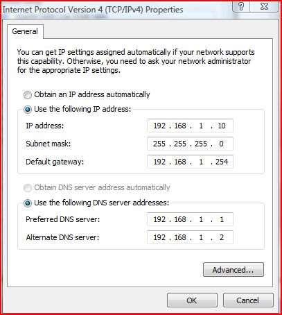 Adresa IP Masca de retea Adresa de Default gateway Adresa de DNS Fig.