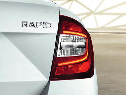 Exteriorul modelului RAPID este marcat de linii tăioase, forme angulare și de trăsături dinamice.