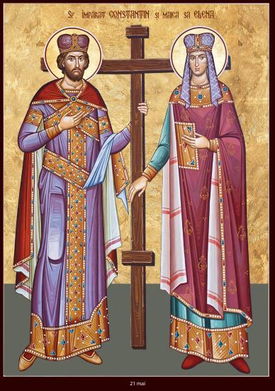 21 Sinaxar În luna mai, în ziua a douăzeci şi una, facem pomenirea Sfinților Mari împăraţi CONSTANTIN şi mama sa, ELENA, cei întocmai cu Apostolii și primii împărați creștini (+ 337 și + 327) Tot în