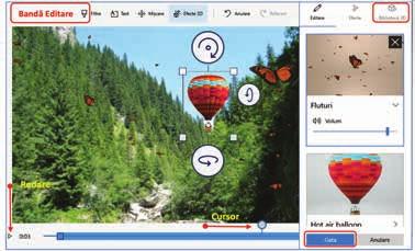 UNITATEA 2 Lecția 9 Particularizarea fișierelor multimedia Aplicarea filtrelor peste cadru Selectează cadrul și alege Filtre din Banda de Editare sau din meniul contextual, clic dreapta Editare.