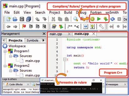 UNITATEA 3 Lecția 13 Limbajul de programare Un program C++ este tradus într-un limbaj pe care să-l înțeleagă procesorul printr-un program