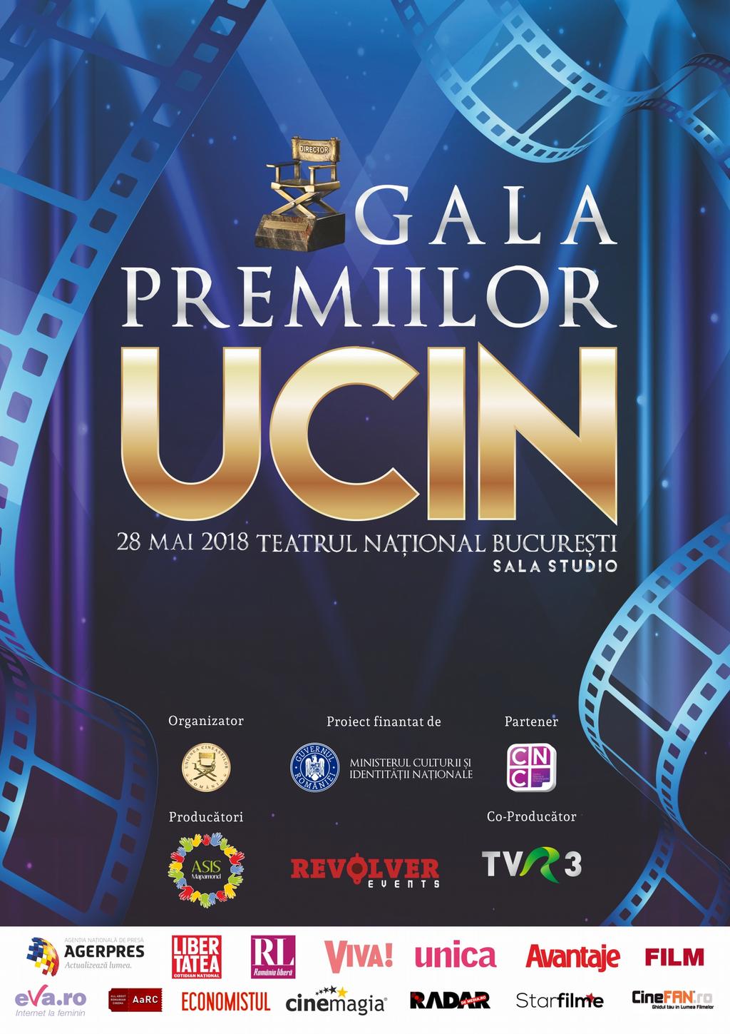 COMUNICAT DE PRESĂ Uniunea Cineaștilor din România anunță nominalizările din acest an pentru Premiile UCIN Teatrul Național București va găzdui, pe 27 mai 2019, în sala Studio, cea de-a 47-a ediție a