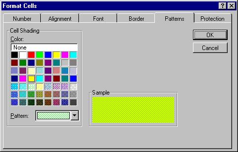 (modelul) pe fiecare poziţie, precum şi culoarea de desenare. Aplicarea unui chenar se poate realiza şi direct cu ajutorul butonului Borders.