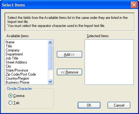 Software-ul Brother PC-FAX (doar la modelele MFC) Importarea în agenda de adrese 6 Puteţi importa fişiere de text ASCII (*.