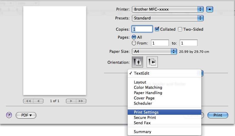 Imprimarea şi comunicarea prin fax Alegerea opţiunilor de imprimare 8 Pentru a controla funcţiile speciale de imprimare, selectaţi Print Settings (Setări