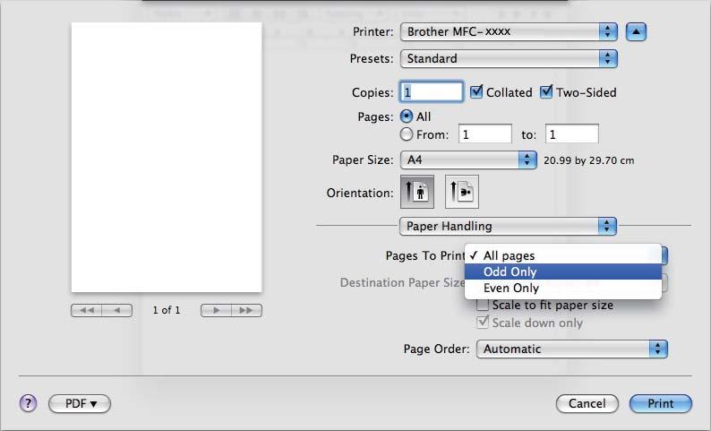 Imprimarea şi comunicarea prin fax (Mac OS X 10.5.x - 10.6.