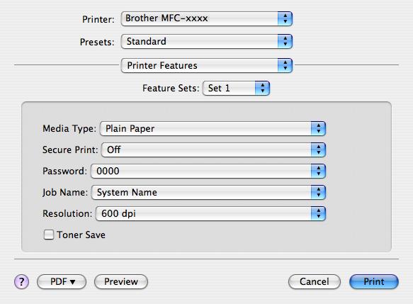 Imprimarea şi comunicarea prin fax Funcţionalităţile imprimantei 8 (Mac OS X 10.4.