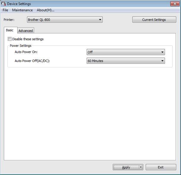 Modificarea setărilor imprimantei de etichete Setările dispozitivului pentru Windows 4 Utilizați [Device Settings] (Setări dispozitiv) în Printer Setting Tool (Instrument configurare imprimantă)