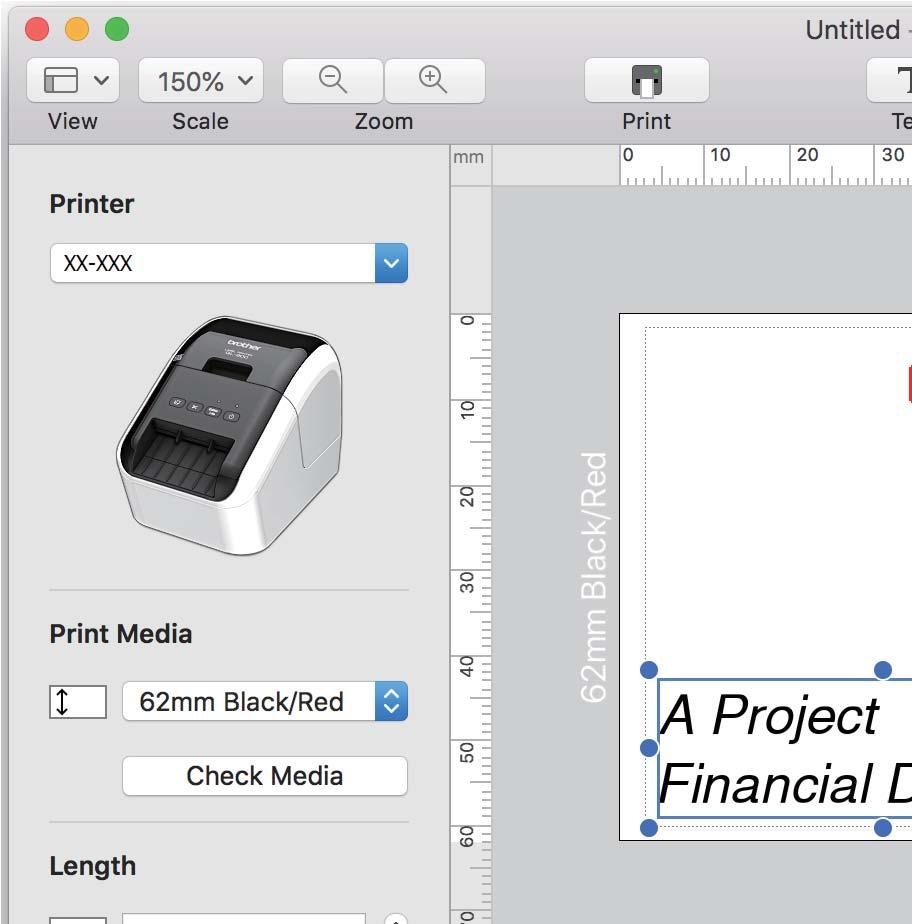 Cum să folosiți P-touch Editor Pentru Mac 6 Lansarea P-touch Editor 6 Faceți dublu clic pe