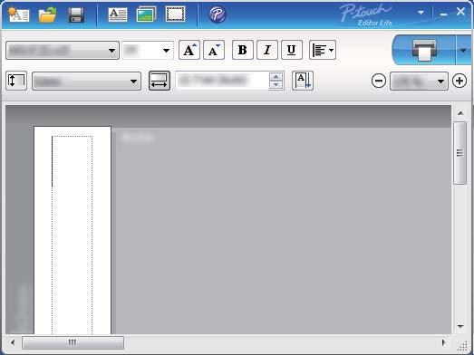 Utilizarea P-touch Editor Lite (numai pentru Windows) 3 3 Vizualizarea etichetei Afișaj Funcție Această vizualizare a etichetei este afișată la pornirea software-ului.
