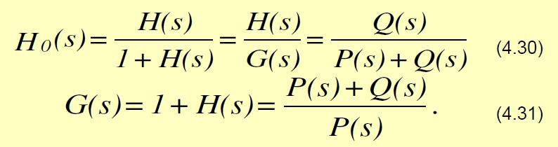 30) este stabil IMEM daca polii sai sunt în Re s < 0, (C-). Din (4.30) rezulta ca polii sistemului închis sunt zerourile funcaiei G(s).