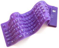 1. Descrierea diferitelor tipuri de tastaturi Tastaturile pliabile, flexibile = sunt construite dintr-un plastic moale sau din silicon şi pot fi rulate sau împăturite pentru a putea fi uşor