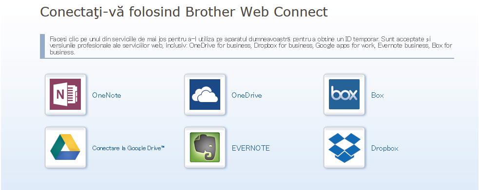 Pagina de pornire > Mobile/Web Connect > Brother Web Connect > Configurarea Brother Web Connect > Cererea de acces la Brother Web Connect Cererea de acces la Brother Web Connect Modele înrudite: