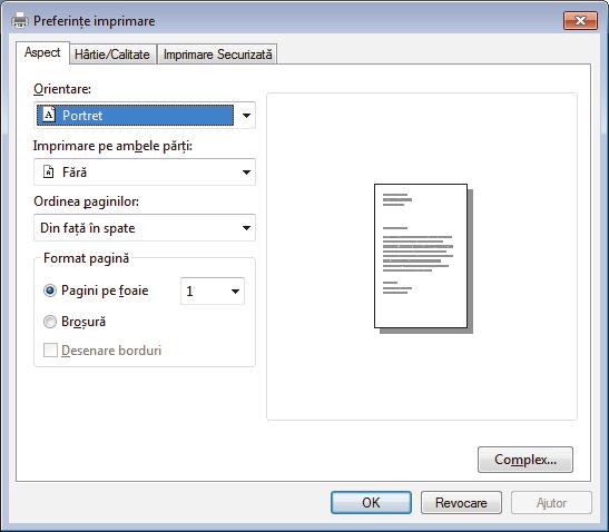 Pagina de pornire > Imprimare > Imprimare de la computer (Windows) > Imprimaţi un document utilizând driverul de imprimantă BR-Script3 (emulare limbaj PostScript 3 ) (Windows) Imprimaţi un document