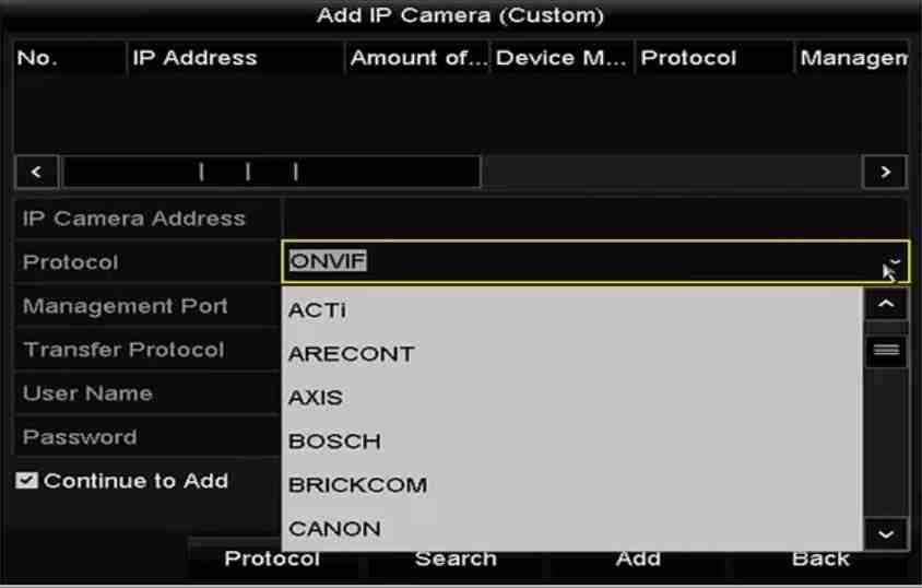 Înainte de a personaliza protocolul pentru camera de rețea, trebuie să luați legătura cu producătorul camerei de rețea pentru a consulta adresa URL (localizator uniform de resurse) pentru a obține