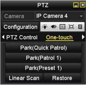 OPȚIUNEA 2: În modul de Vizualizare Live, puteți apăsa butonul Control PTZ de pe panoul frontal sau de pe telecomandă sau puteți să