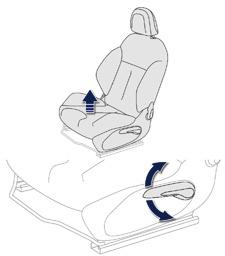 Confort Scaune faţă cu reglaj manual Din motive de siguranţă, reglajul scaunului trebuie făcut numai cu vehiculul în staţionare.