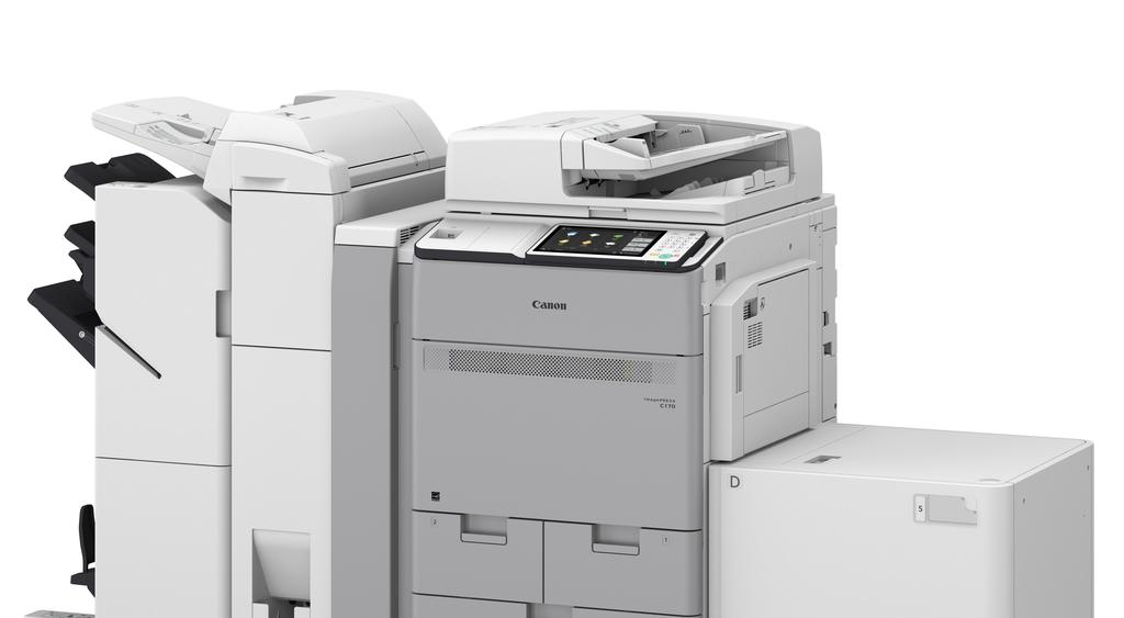 Formate unice, creative Diferite lungimi ale suporturilor de imprimare, de până la 1300 mm, şi greutăţi de până la 350 g/mp Rapid şi cu reacţii imediate până la 70 de pagini pe minut color şi până la