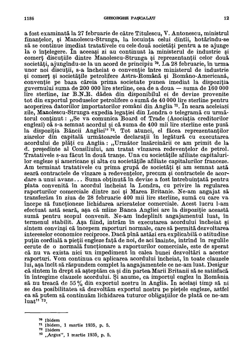 1186 GEMORGBE PAVICALAU 12 a fost examinata la 27 februarie de catre Titulescu, V.