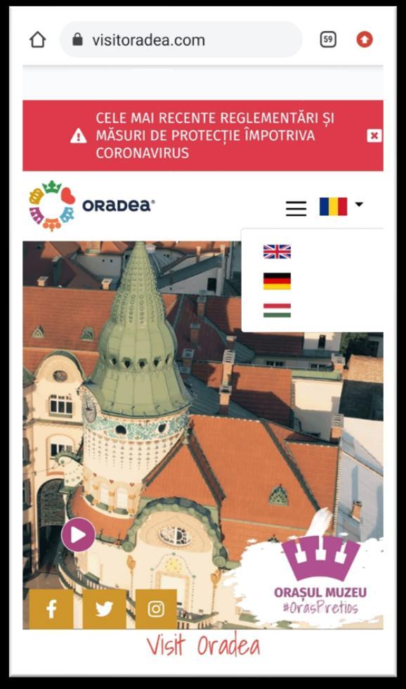 6. Platforma online Website-ul oficial - platforma online a destinației Oradea, a fost lansată tot în anul 2020.