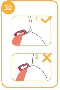 Ajustarea spatarului Vezi imaginile (3) (4) Apasati Butonul de ajustare a inclinatiei pentru a regla scaunul auto in pozitia dorita (3). Unghiurile de inclinare se pot vedea in imaginea (4).