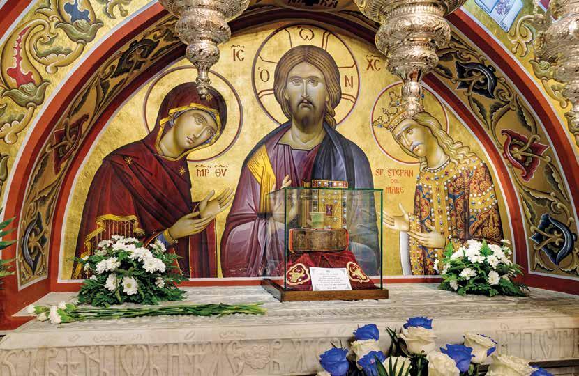 550 de ani de la zidirea Mănăstirii Putna 1466 2016 Duminică, 10 iulie 2016, s au împlinit 550 de ani de când Sfântul Voievod Ștefan cel Mare a pus piatra de temelie a Mănăstirii Putna, întâia sa