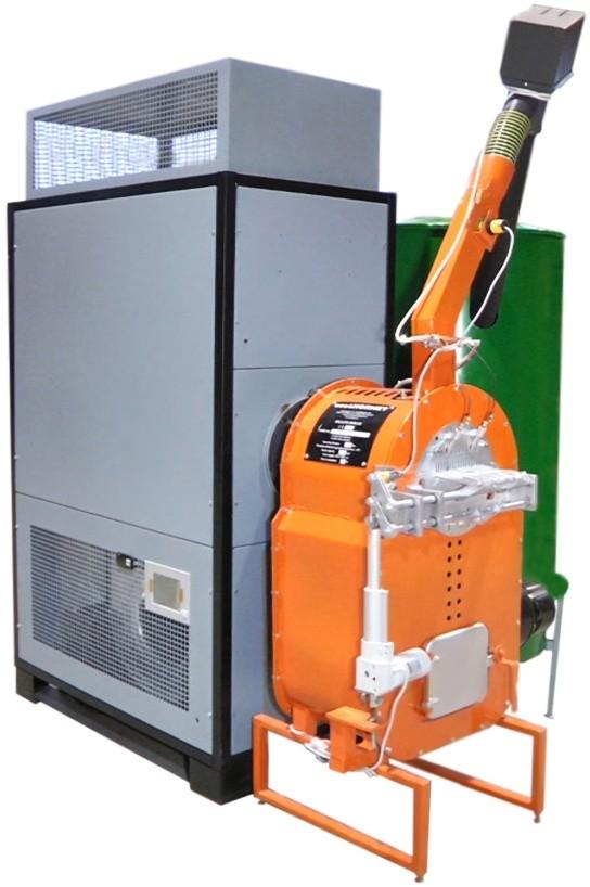 95% / 200kw Arzator tip injector AHP 80 kw montat pe un generator de aer
