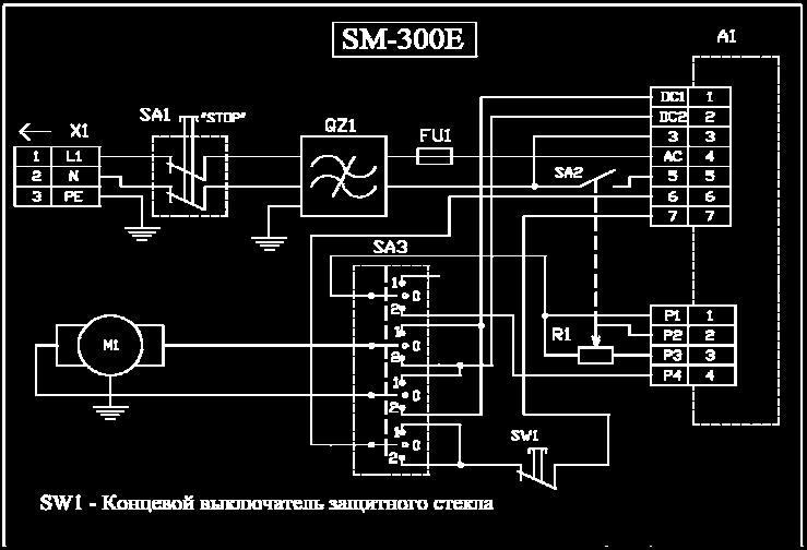 Schema electrica SW1 Intreruptor de