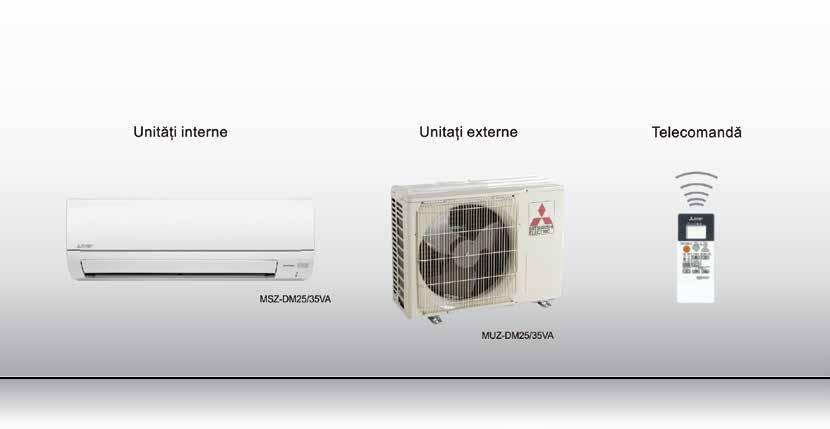 Seria MSZ-DM Sistemul inverter este un dispozitiv electronic care permite variația eficientă a vitezei compresorului și în consecință, puterea livrată climatizării în scopul răcirii sau al încălzirii.