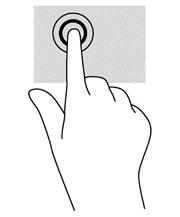 NOTĂ: Gesturile pe zona de atingere nu sunt acceptate în toate programele. Atingerea Pentru a vizualiza demonstraţia fiecărui gest: 1. Din ecranul Pornire, tastaţi p pentru a afişa lista Aplicaţii.