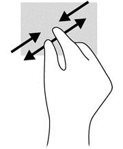 Micşoraţi punând două degete depărtate pe zona de atingere şi apropiindu-le unul de celălalt.
