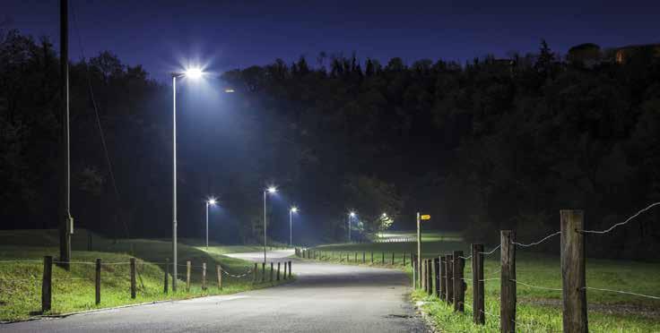 Iluminat stradal 50 % Iluminatul stradal este utilizat pentru a mări securitatea traficului și siguranţa oamenilor într-un mod sustenabil.