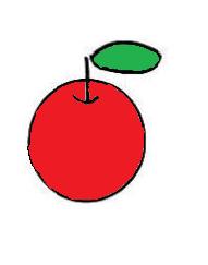 Mărul Vrei un măr să desenezi? Hai să-ţi spun cum să lucrezi: Mai întâi faci un inel Cât un fund de păhărel.