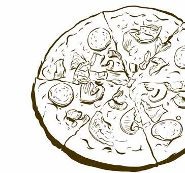 pizza Canibale Mozzarella, sunca, salam, carnat afumat, ciuperci, sos de rosii, oregano Mexicana 2 / 1 2 / 1 Mozzarella, sunca afumata, ciuperci, ardei iute, ceapa, porumb, sos de rosii, oregano