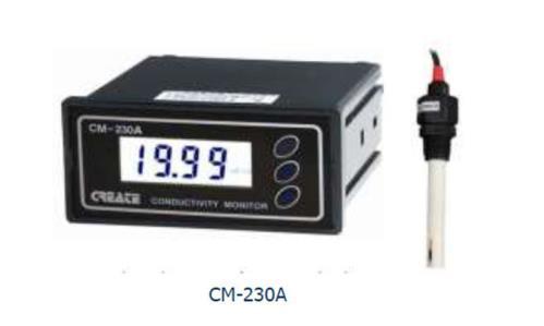 APARATURA DE ANALIZA, MASURA SI CONTROL (TESTERE) Model Descriere Parametri de masurare CM-230A Instrument de masura a conductivitatii cu sonda si afisaj 0-199,9 digital LCD. Conectare sonda ½. Dim.