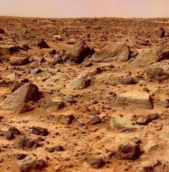 Marte este o planeta solidă, cu un strat atmosferic rarefiat. Perioada de rotaţie ]n jurul axei proprii şi succesiunea anotimpurilor pe Marte sunt similare cu cele de pe Pământ.