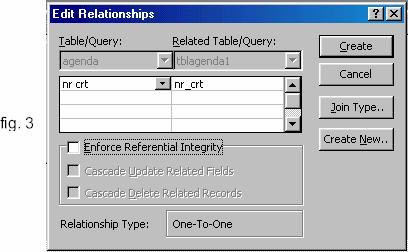După ce aveţi tabelele disponibile în fereastra de relaţii, puteţi crea relaţiile dintre tabele. Nu uitaţi că trebuie să legaţi tabelele utilizând un câmp comun.