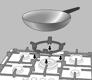 Accesorii Grătar suplimentar pentru wok În funcţie de model, plita de gătit poate include următoarele accesorii. Acestea se pot, de asemenea, achiziţiona de la Serviciul tehnic.