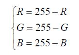 Intensitatea comună ale celor trei componente RGB, poate fi obţinută prin următoarea regulă: I = 0.29