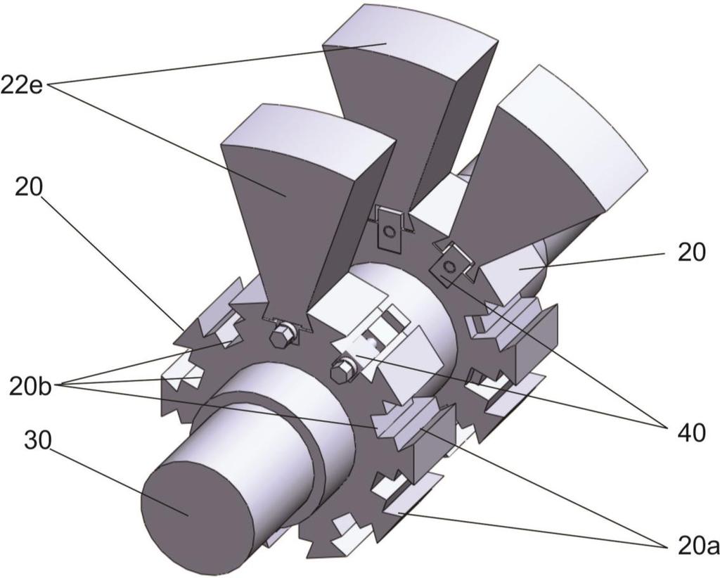 statorul sau rotorul pot fi realizate printr-o constructie segmentata din doua sau mai multe segmente (Figura 10 Figura 12).