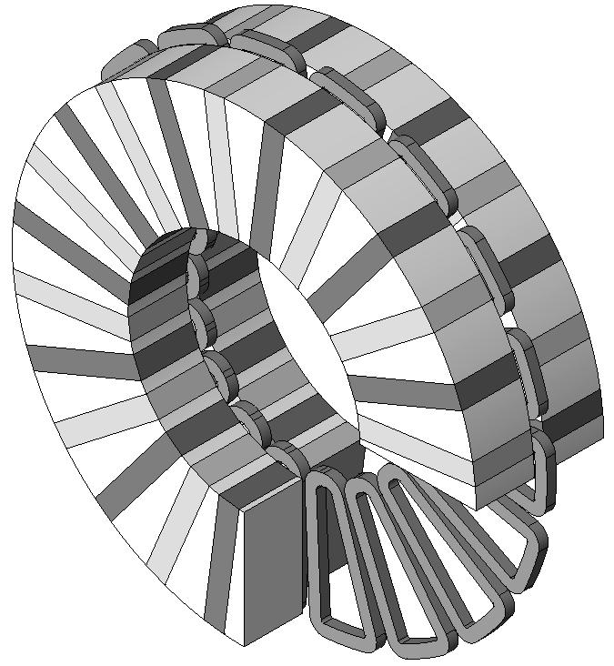 Pentru cresterea densitatii fluxului magnetic la nivelul intrefierului, se poate avea in vedere si lungimea axiala a masinii, nu doar cea radiala; In cazul in care se folosesc magneti din metale