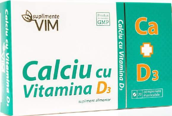 Calciu CU Vitamina D3 Calciu cu vitamina D3 este o combinație optimă ce asigură organismului necesarul de calciu și vitamina D3 în vederea prevenirii și tratării deficiențelor acestora.
