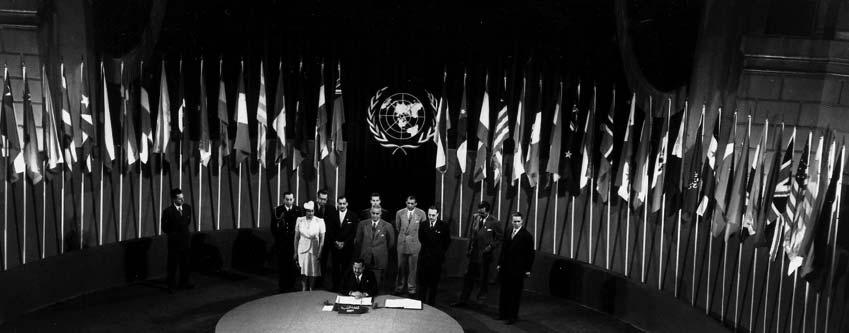 Semnarea Cartei Naþiunilor Unite, San Francisco, SUA, 1945.