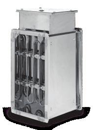 colmatare a filtrelor Protecţie termică pentru motorul ventilatorului Reglaj până la 5 trepte pe bateria de încălzire