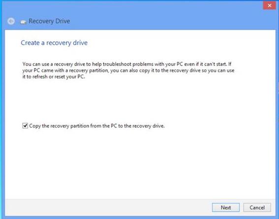 3. Faceţi clic pe Recovery (Recuperare) > Create a recovery drive (Crearea unitate de recuperare). 4.