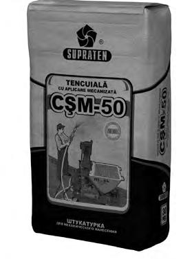 SM 262:2005 CŞM 50 Tencuială pe bază de ciment cu aplicare mecanizată. Polimeri, plastifianţi, ciment de calitate superioară.