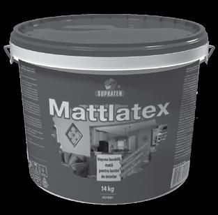 Mattlatex Vopsea latex mată de calitate superioară. Hidroemulsie acrilică, pigmenţi, cretă, caolin, aditivi. Albă.